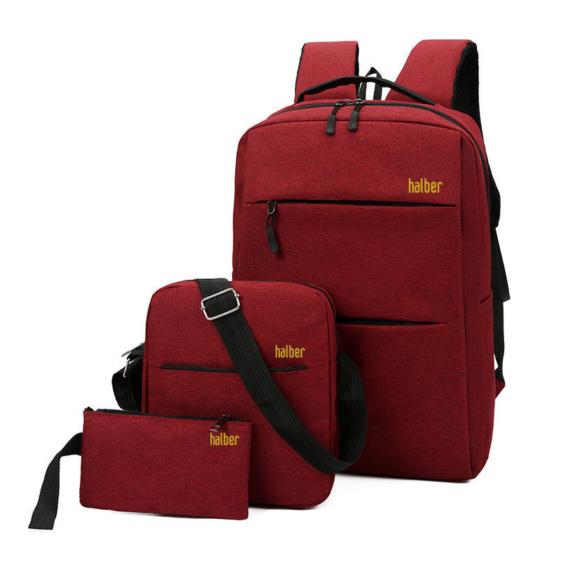 Set Rucsac Laptop, Geanta, si Portofel halber Trinity RS03, 15.6", Rosu